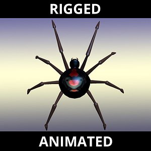 black widow spider animation model