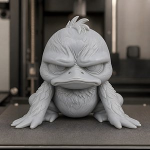 Bad Tempered Crouching Duck 3D Print Model 3D