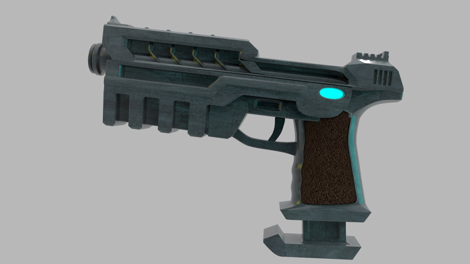 Sci-fi Pistol Gun 3d 3ds
