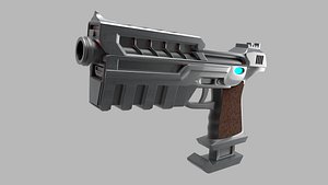 sci-fi pistol gun 3d 3ds