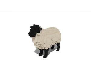 voxel sheep 3D model