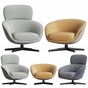 3D minotti russell lounge armchair