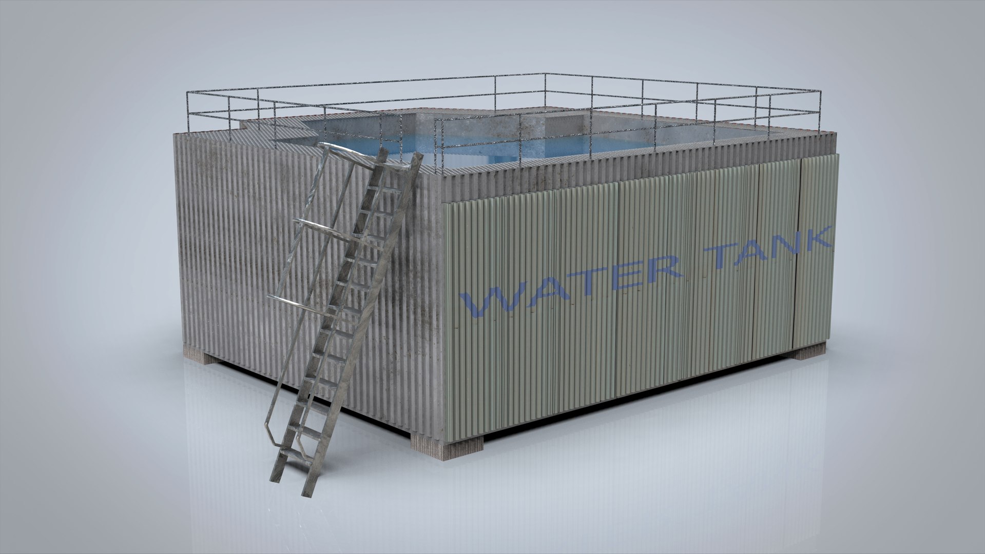 3d Model Water Tank Turbosquid 1656187