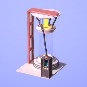 3D model sci fi chamber cryo