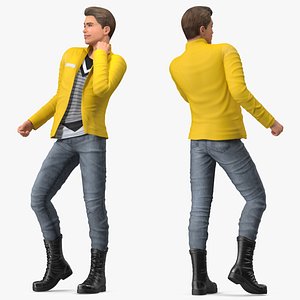 Teenage Boy Fashionable Style Rigged for Modo