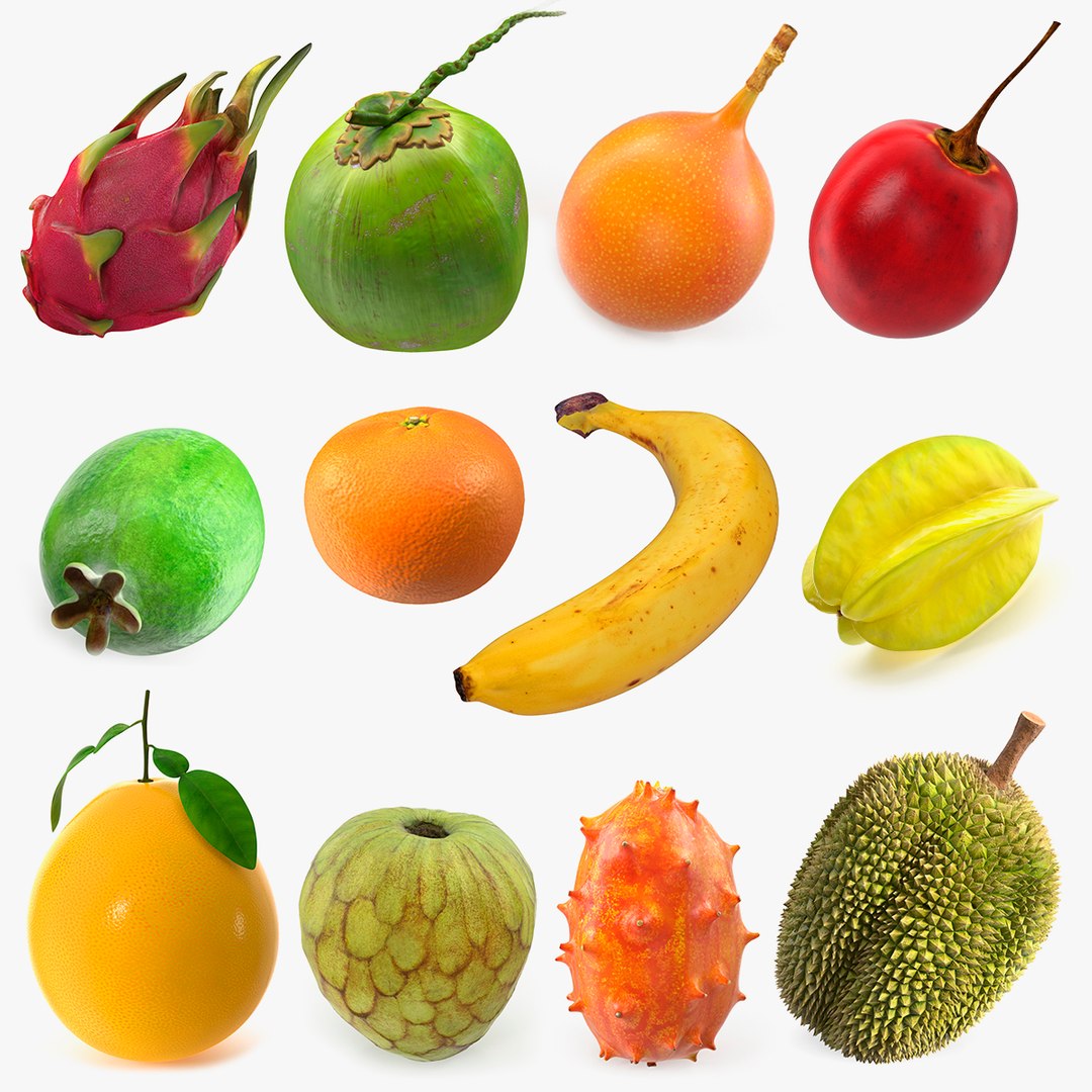 Exotic Fruits Collection 6 3D model preview
