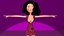 free low poly woman in dress 41