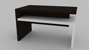 Modern coffee table wenge and white