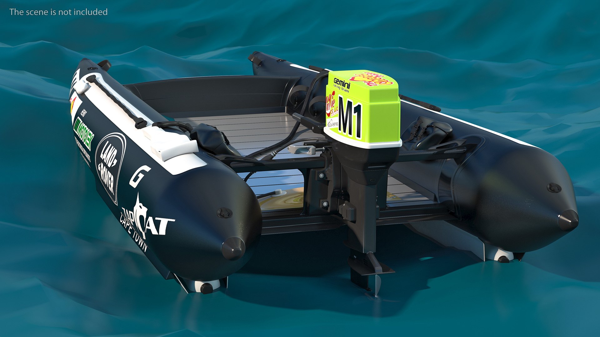 Racing Boat Gemini Zapcat F1 With Engine Black Model - TurboSquid 1942253
