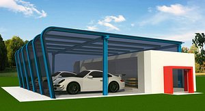 cars showroom 3D
