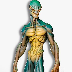 Alien Creature 01 - Low Poly Stylized Monsters - Animation Fantasy UFO Character Predator 14 3D model