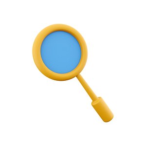 3D  magnifying  glass 3D model