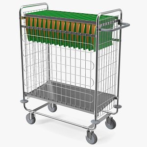 3D model Steel Mail Trolley Large