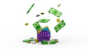 Cartoon Money 3D model