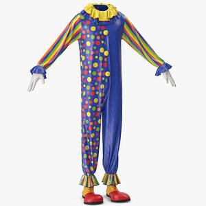 3D Clown Costume with Shoes and Gloves v 4 model