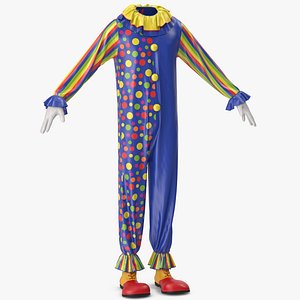 Clown Costume with Shoes and Gloves v 4