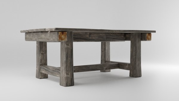 Free 3D wood table medieval model - TurboSquid 1673553