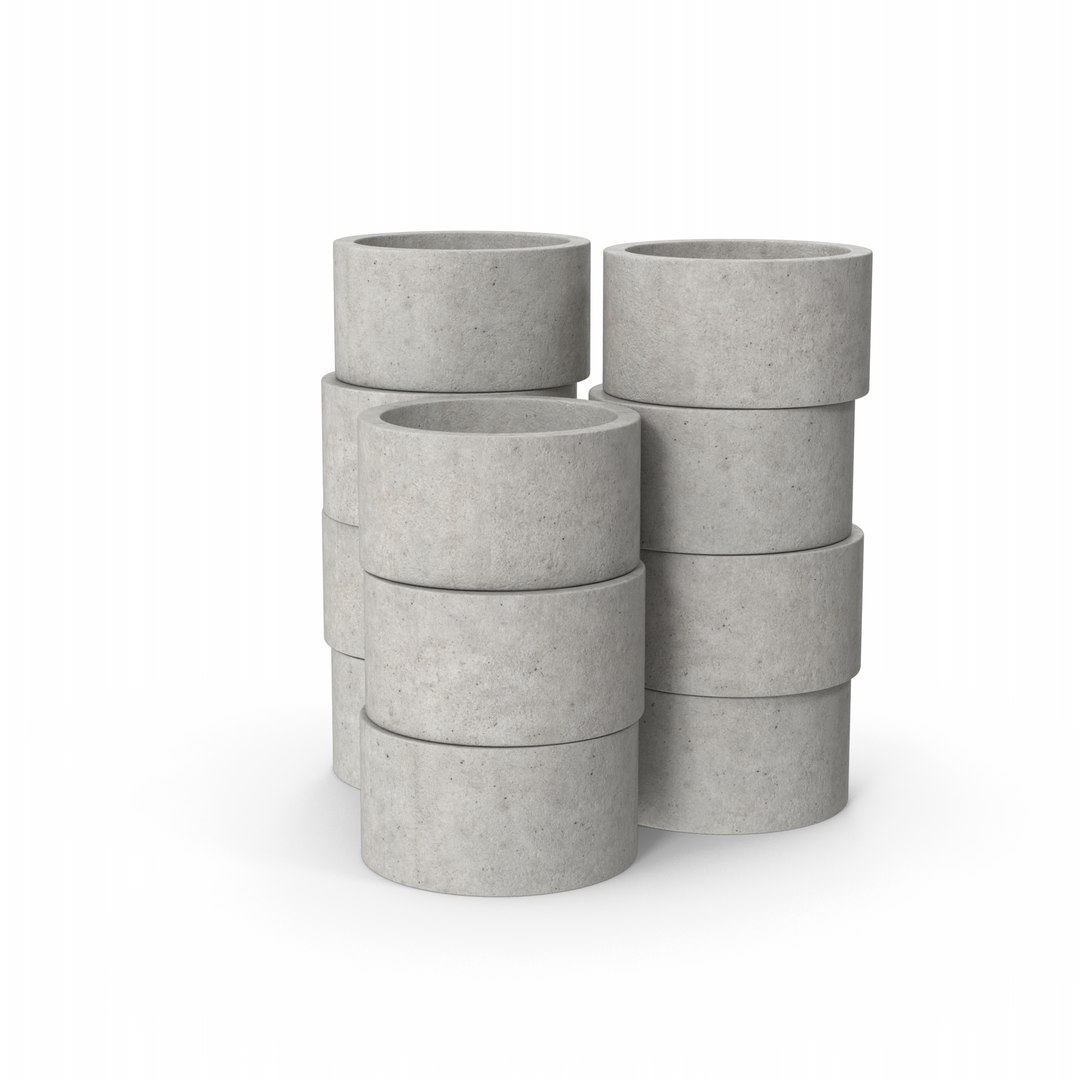 3D Concrete Rings https://p.turbosquid.com/ts-thumb/qd/ctG0LQ/6u/concreterings.h02.2k/png/1684255396/1920x1080/fit_q87/4cc00b694ebc50e71f1d23998cff8359136aaa8f/concreterings.h02.2k.jpg