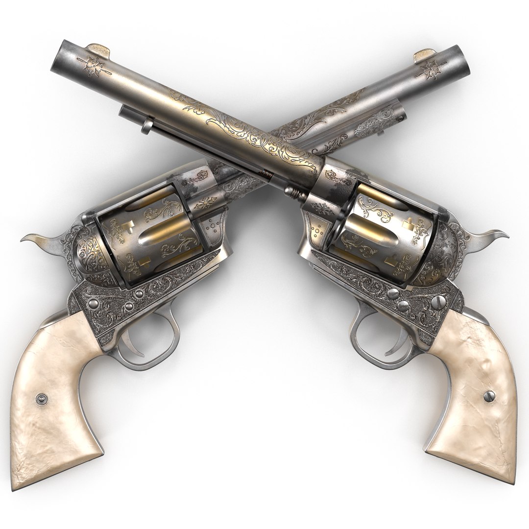 Revolver 3D model preview