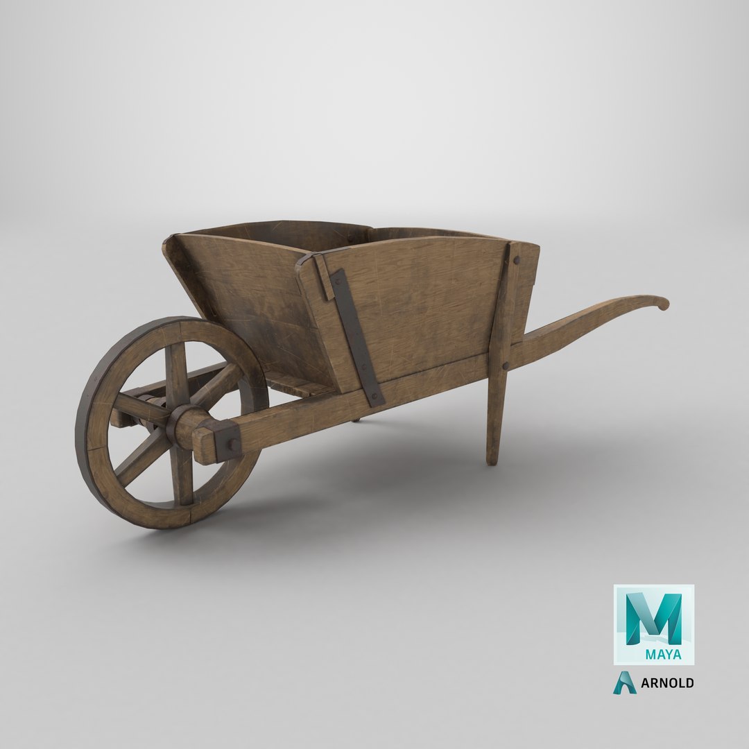 Wooden Wheelbarrow Low-poly PBR 3D model https://p.turbosquid.com/ts-thumb/qd/iyYQXm/v3/stemcell_maya_arnold_render/png/1710346327/1920x1080/fit_q87/02cd0676b7054b59d3ce63a8461b2a7b8ee6c37a/stemcell_maya_arnold_render.jpg