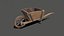 Drewniana taczka Low-poly PBR