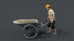 3D construction worker model