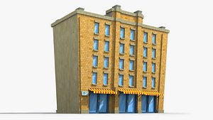 3D Cartoon Building x8