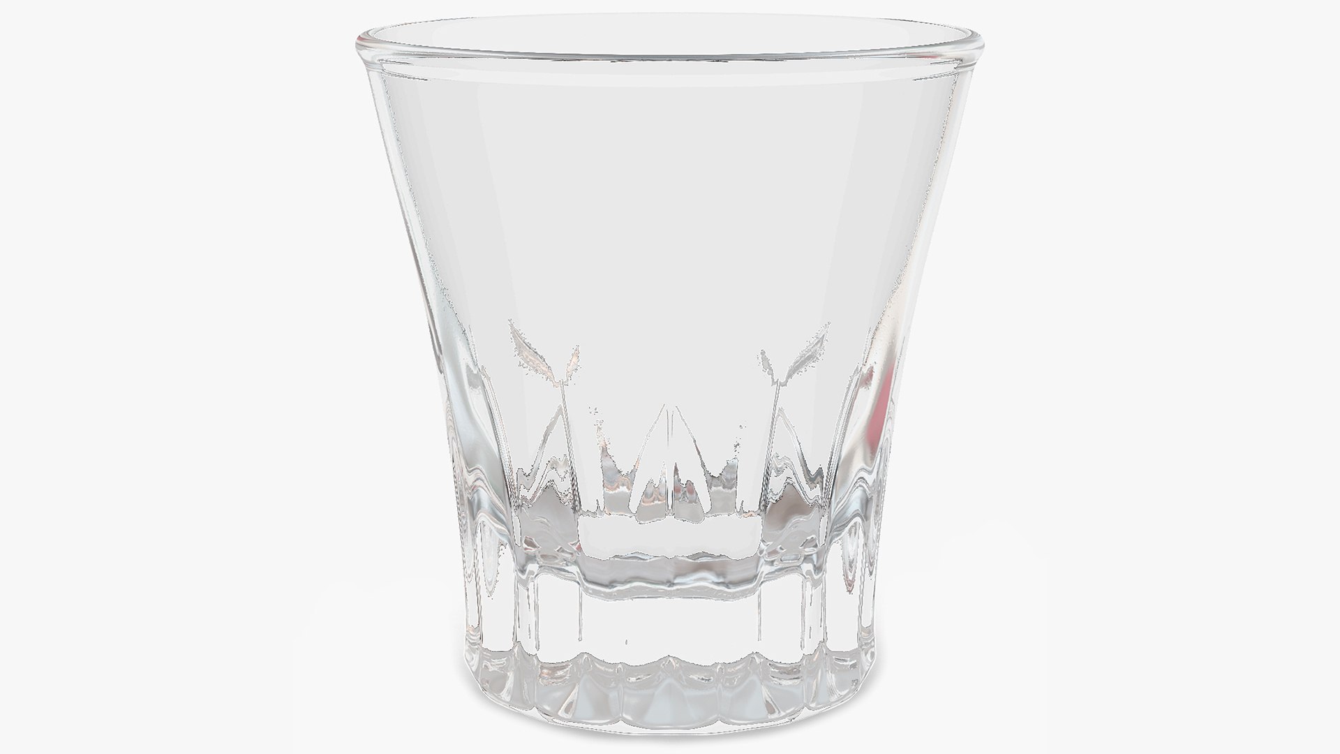 Faceted Shot Glass 3D model preview