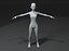 Girl Kid Body Base Mesh 3D 模型 10k 多边形