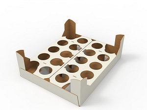 3D model Cardboard Retail Display Tray for Product Packaging Merchandise