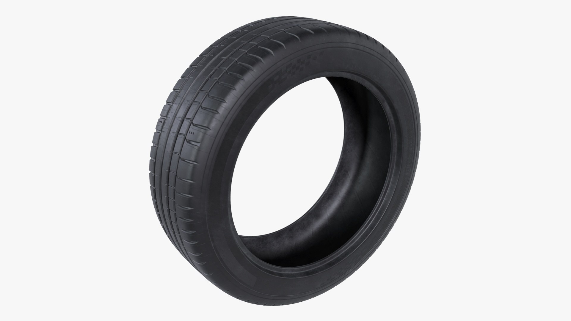 Sport Car Tire 3D model preview