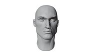 Hero Male Head 3D Sculpted Base Mesh