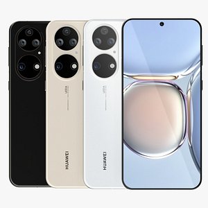 3D Huawei P50 All Colors model