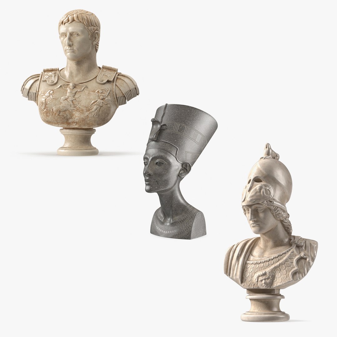 Ancient Busts Collection 2 3D model preview