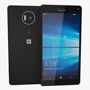 realistic microsoft lumia 950 3d c4d