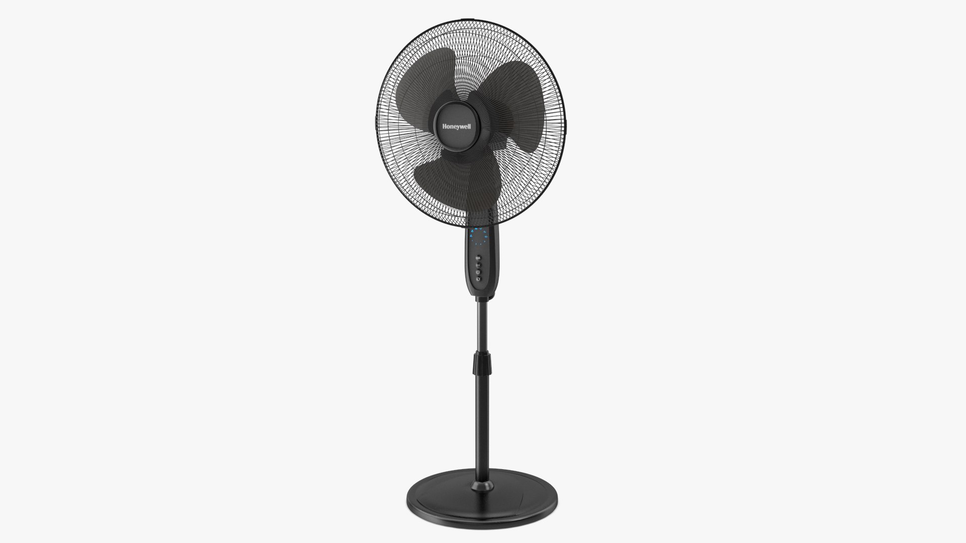 Floor Fan Honeywell Black 3D model preview