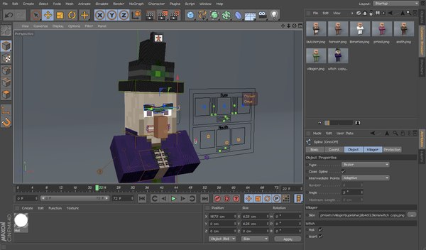 modelo 3d Minecraft Villager Rig - TurboSquid 780130