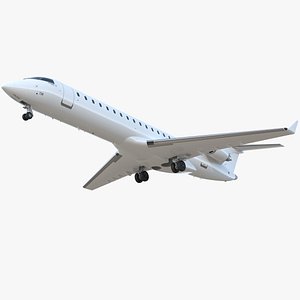 3D Regional Jet Bombardier CRJ550 Exterior Only
