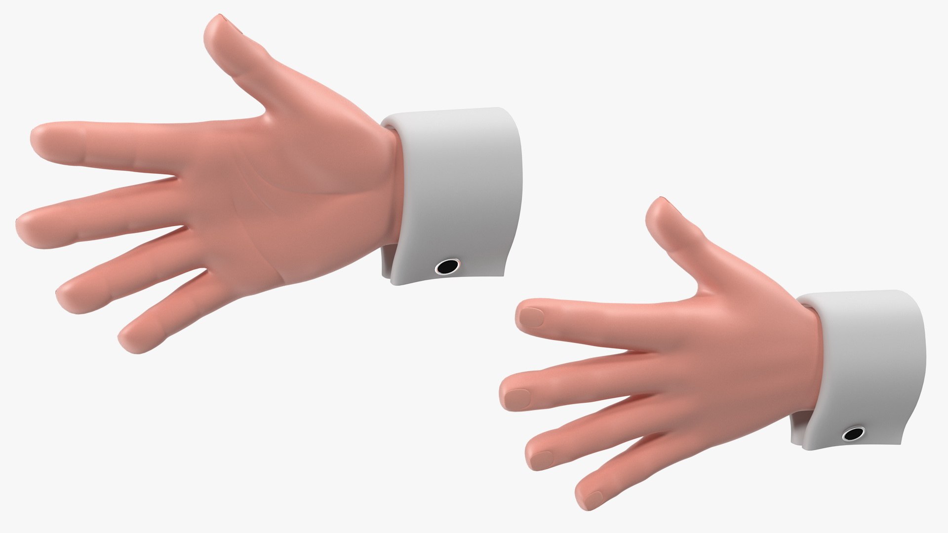 Cartoon Man Hands 3D model preview