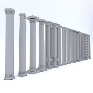 classic column architectural 3D model