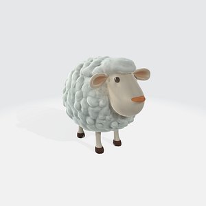 3D model Charming Cartoon Sheep