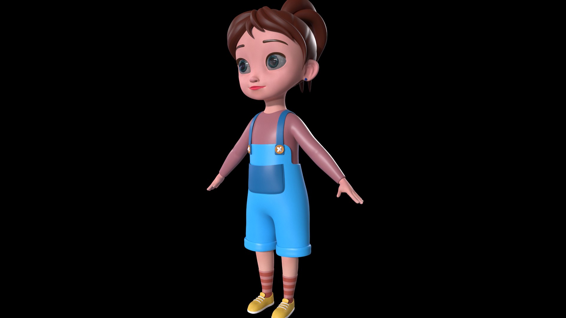 3D model Cartoon Girl - TurboSquid 1828651