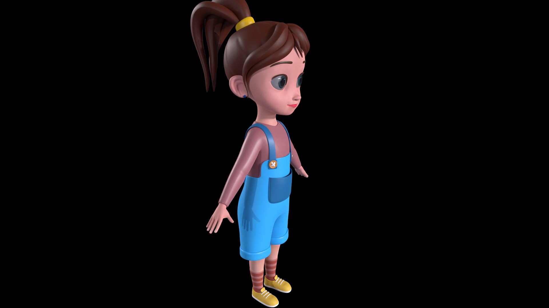 3D Model Cartoon Girl - TurboSquid 1828651