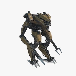 3D Future sci-fi soldier robots model