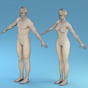 male female 3D model