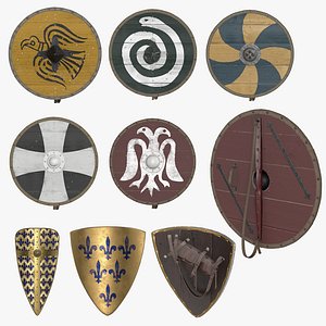 3D shield medieval model