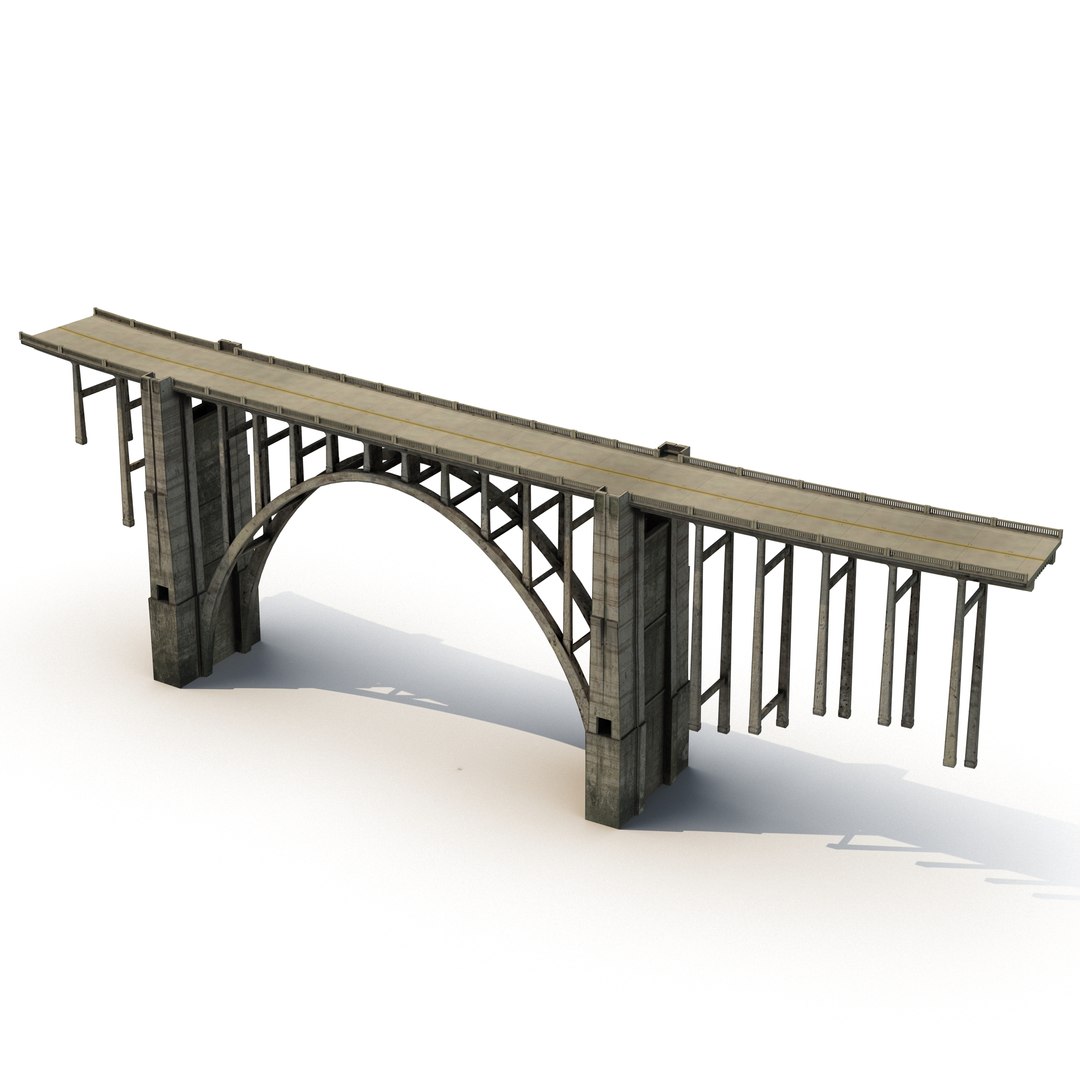 Bixby Creek Bridge in Big Sur 3D model preview