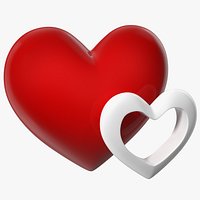 Red and White Hearts