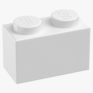 Lego Brick 1x2 White