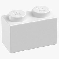 Lego Brick 1x2 White